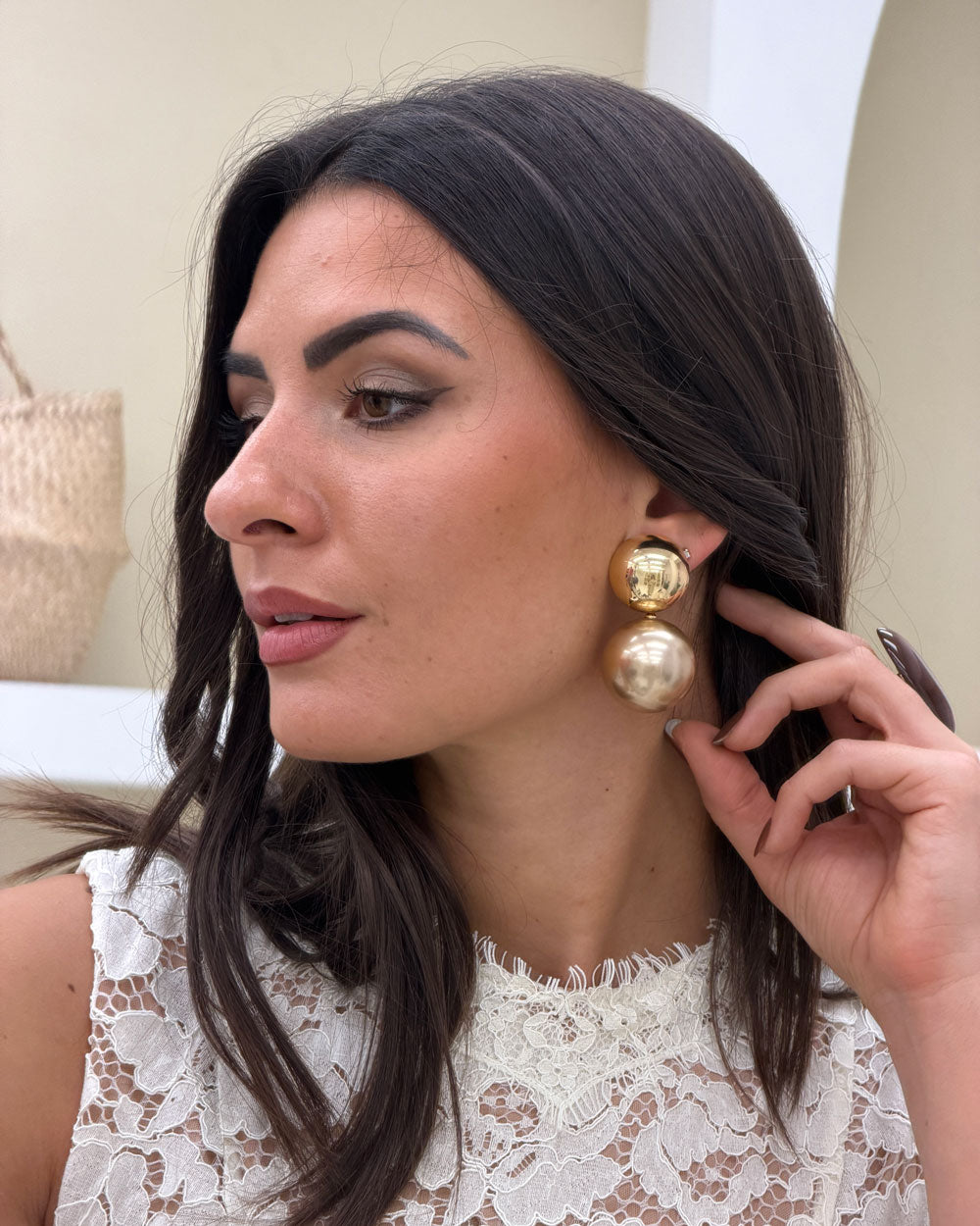 Orecchini Sister Beige