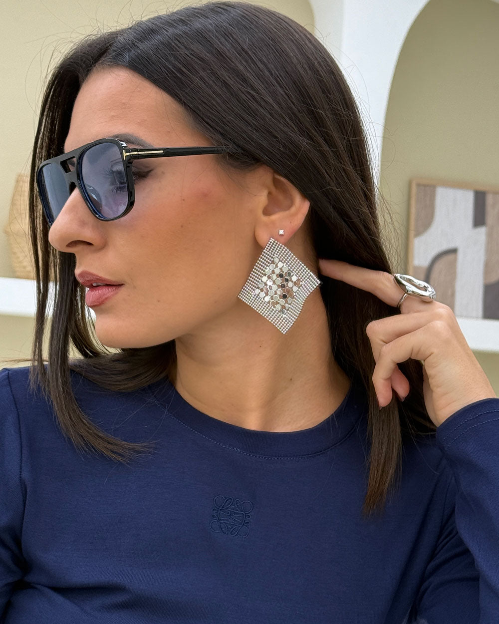 Orecchini Net Argento