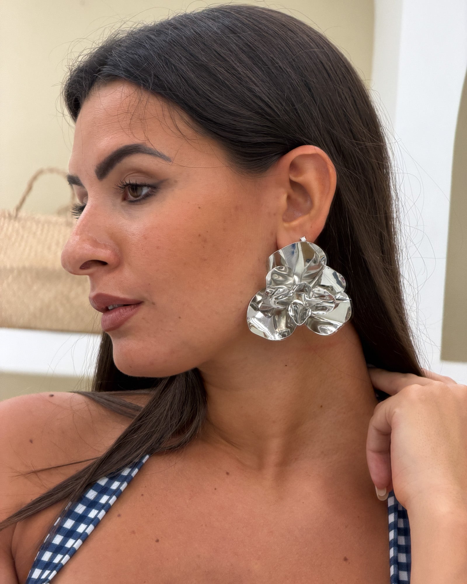 Orecchini Fiore Argento