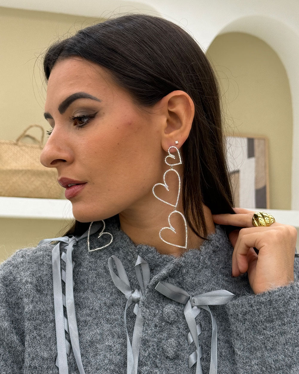 Orecchini Heart Argento