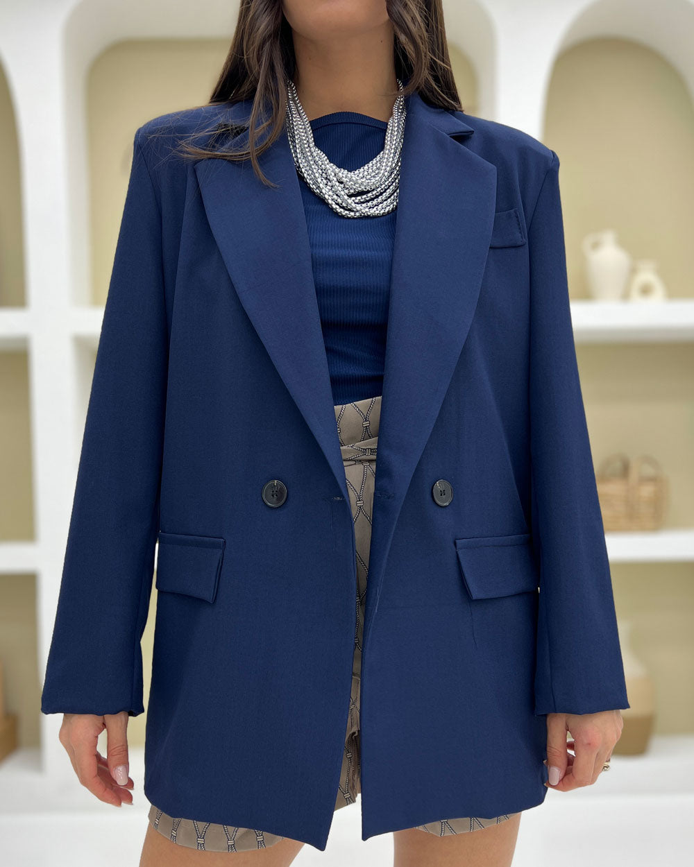 Blazer doppiopetto 4 bottoni Blu