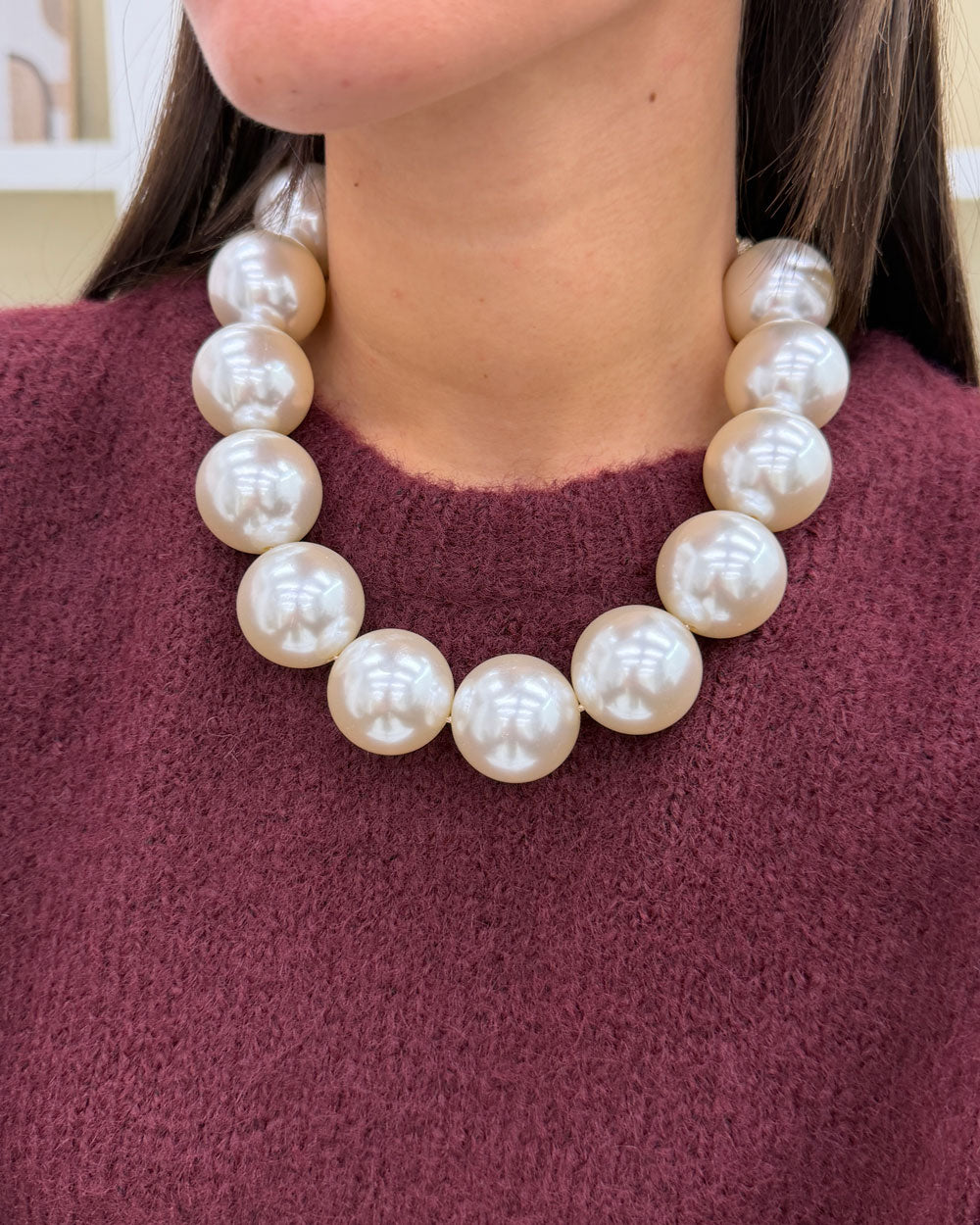 Collana sfere big Bianco