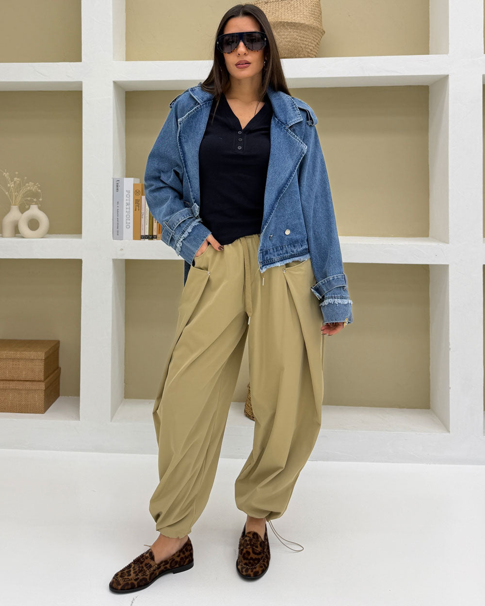 Trench Denim sfrangiato
