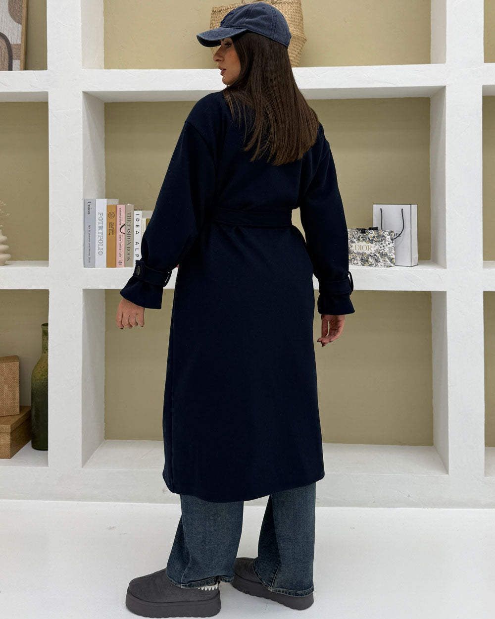 Cappotto 100%MISTO LANA Blu