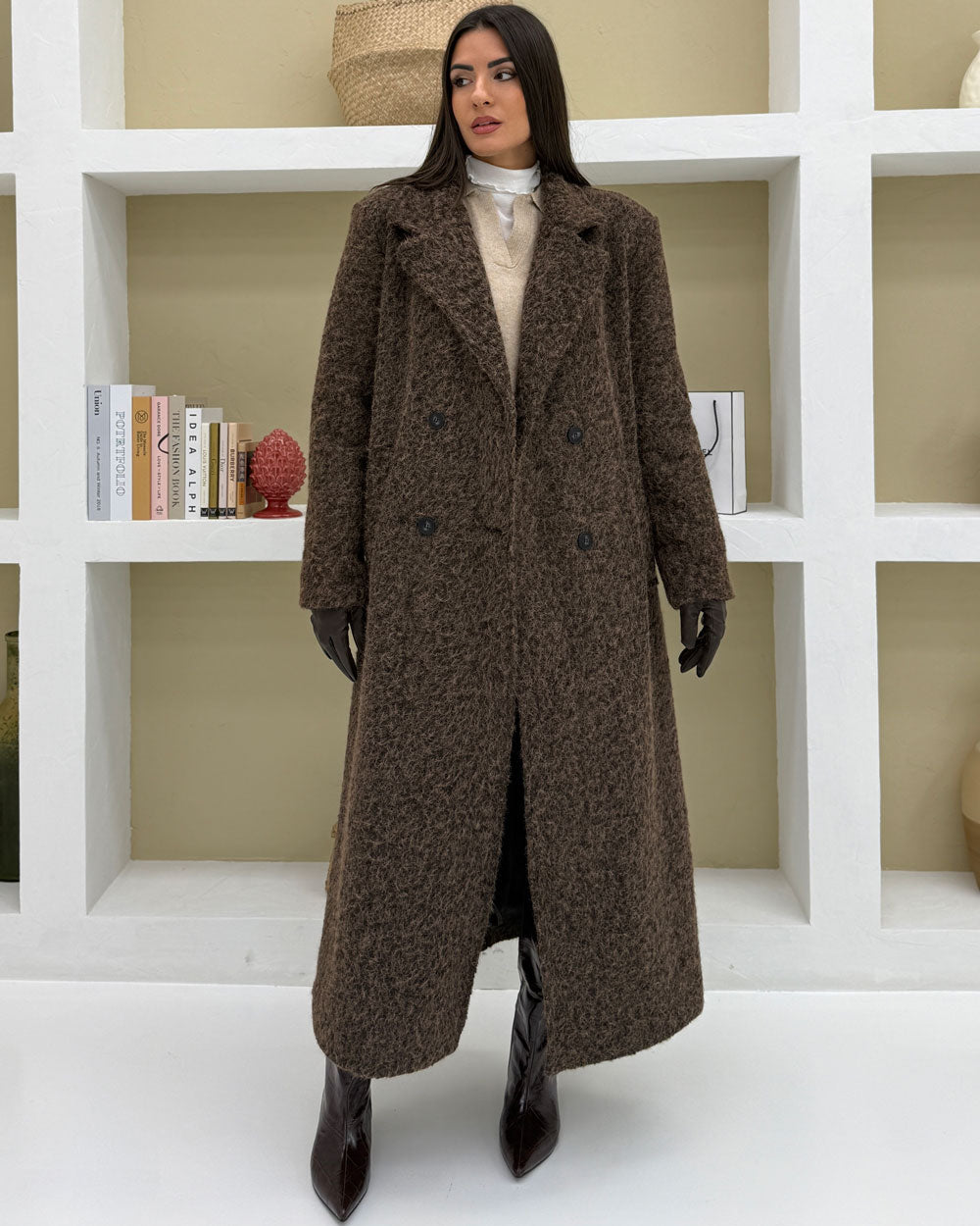 Cappotto bouclé DOREMI Marrone