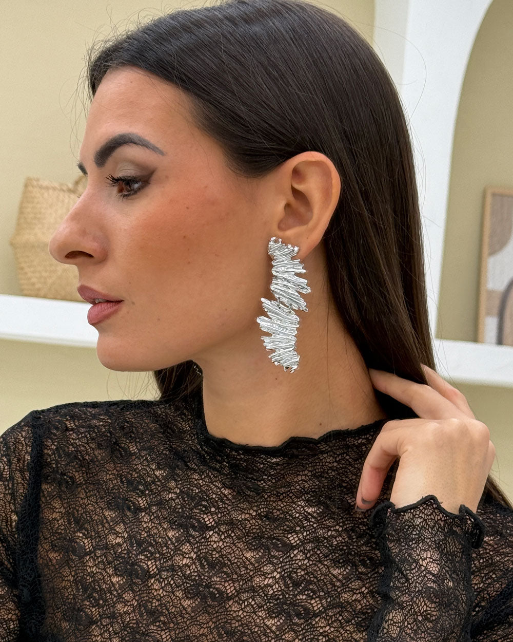 Orecchini Crepe Argento
