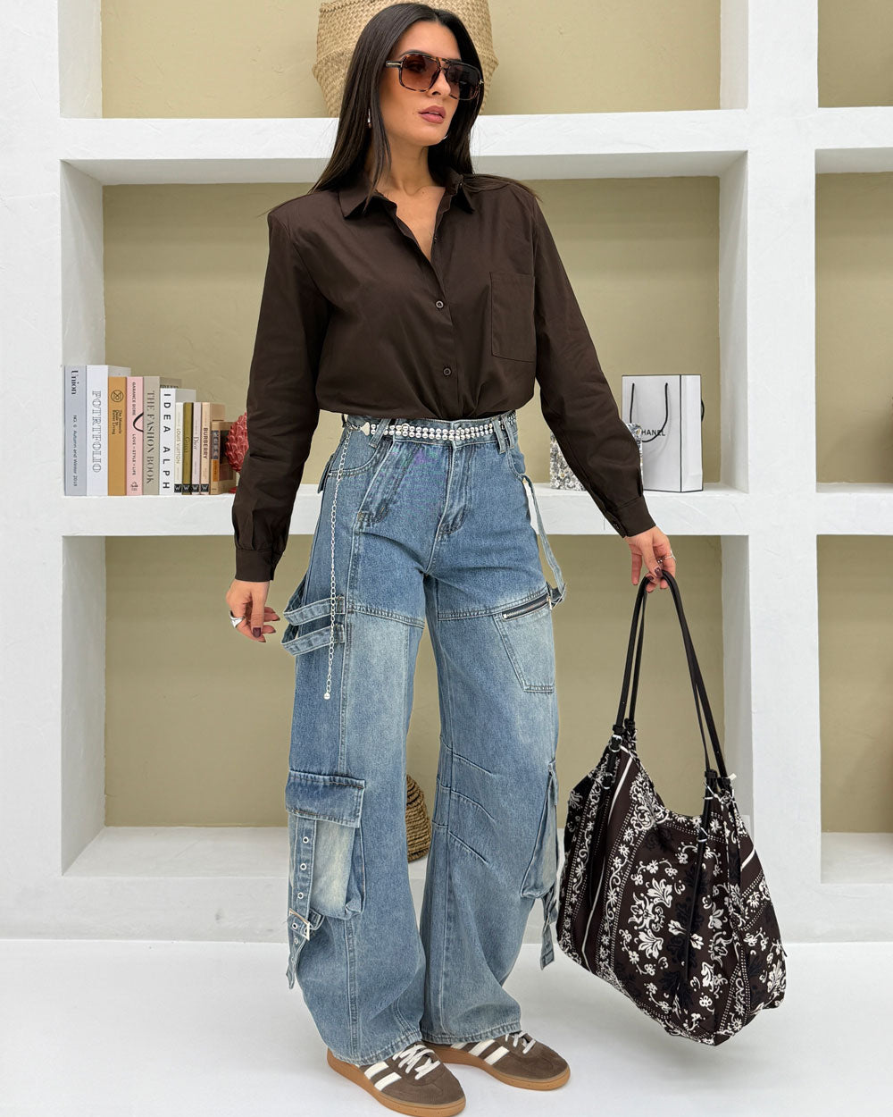 Borsa sacca eff bandana Marrone