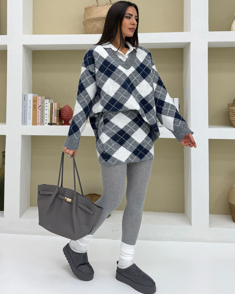 Borsa Annie eco Grigio