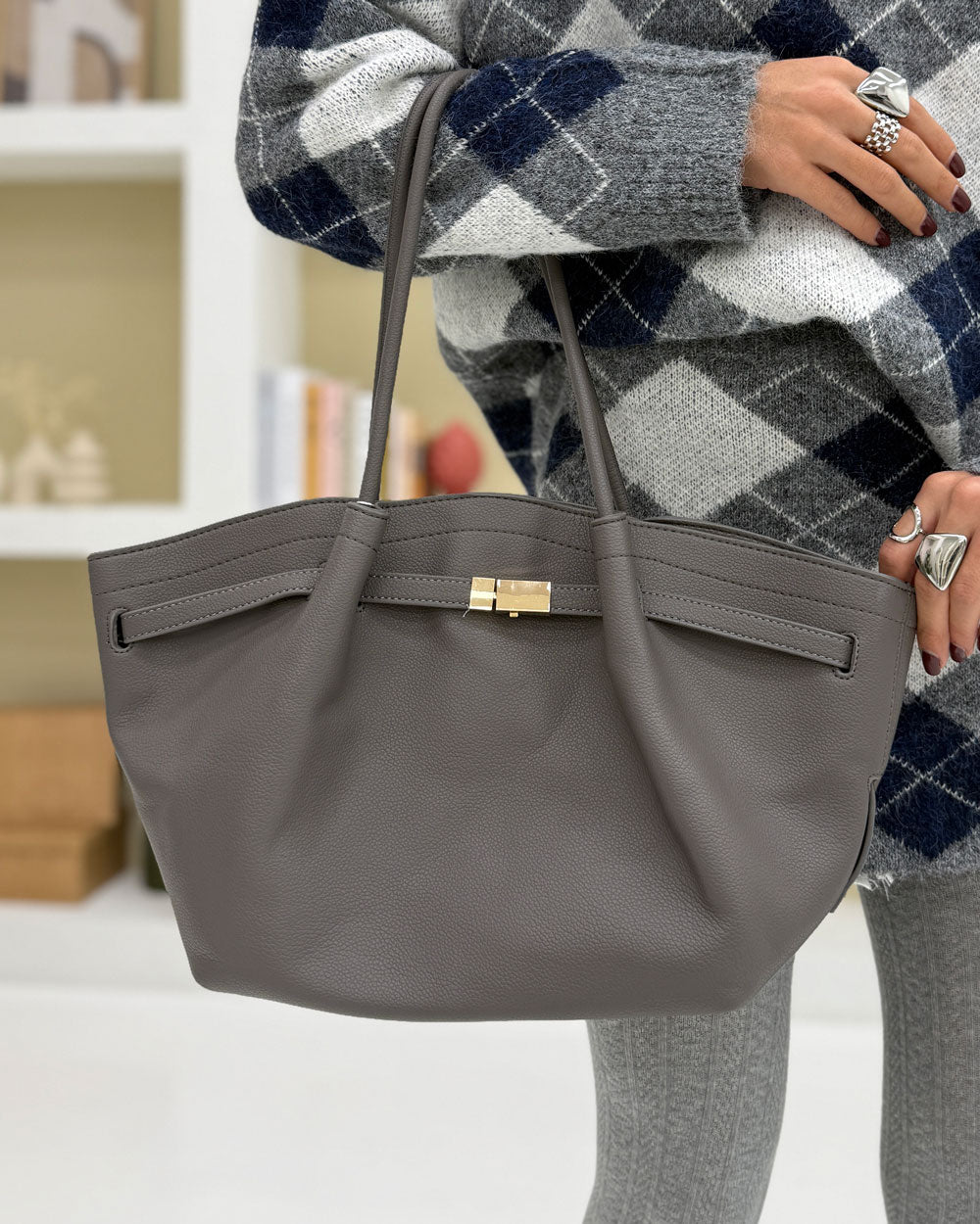 Borsa Annie eco Grigio