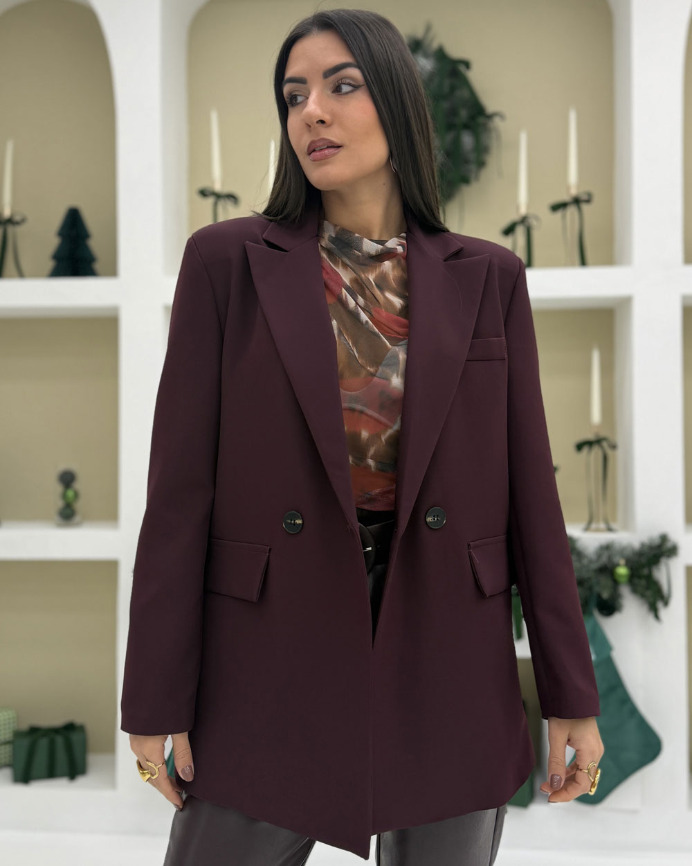 Blazer doppiopetto 5225 Bordeaux