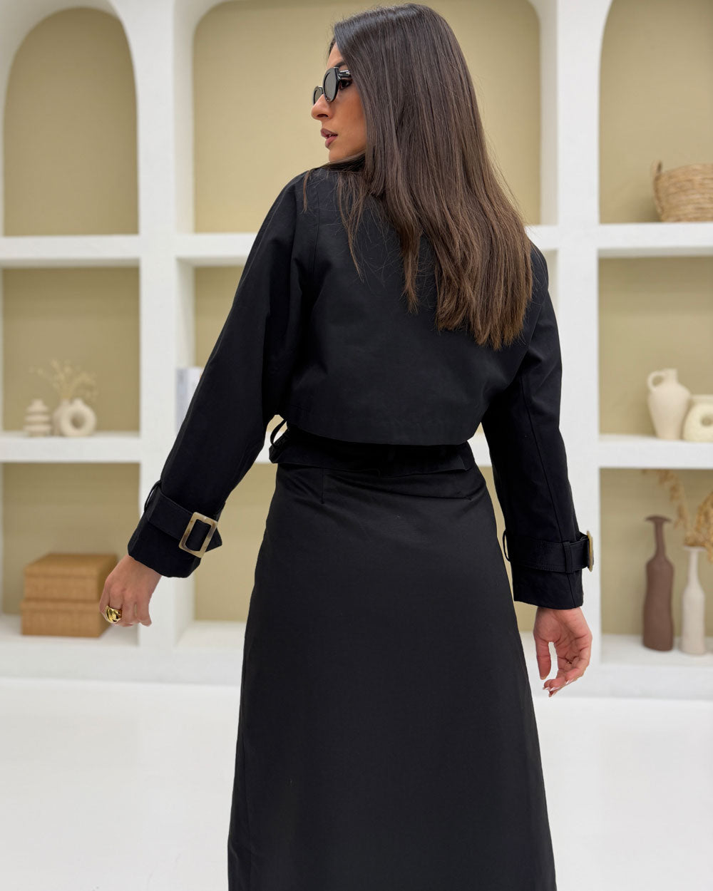 Trench corto 9367 Nero