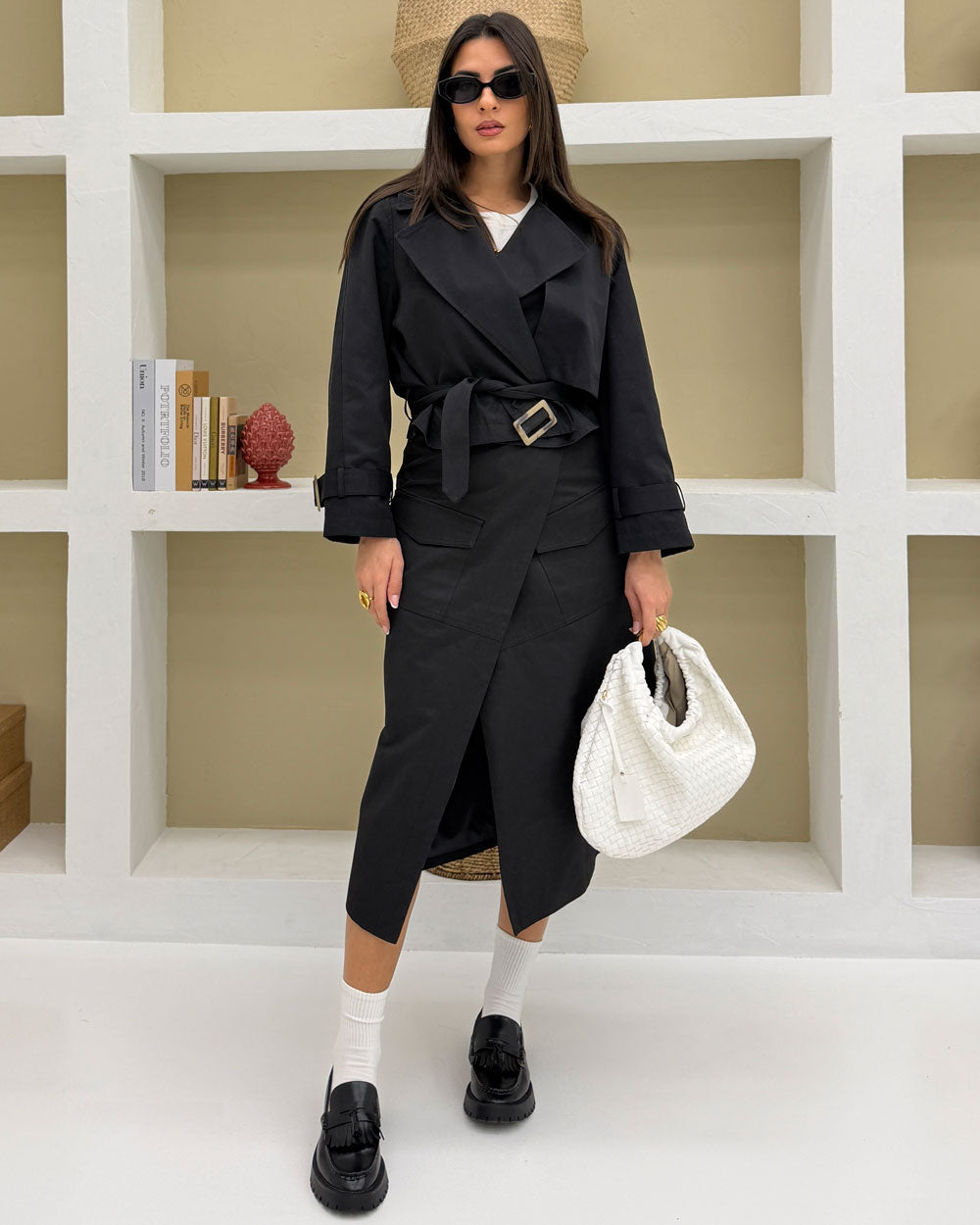 Trench corto 9367 Nero