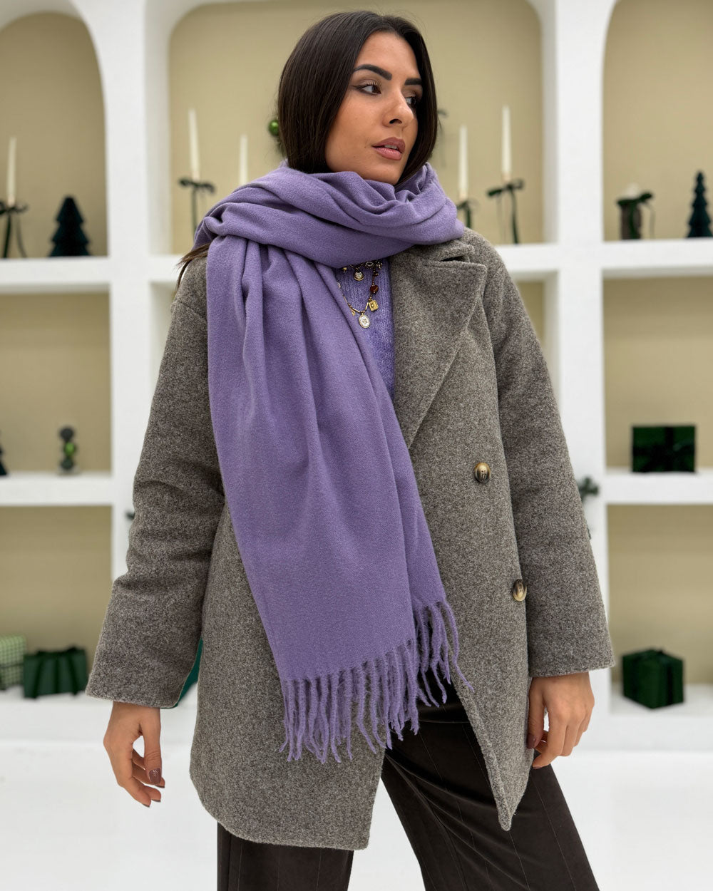 Cappotto corto doppiopetto DOREMI Tortora