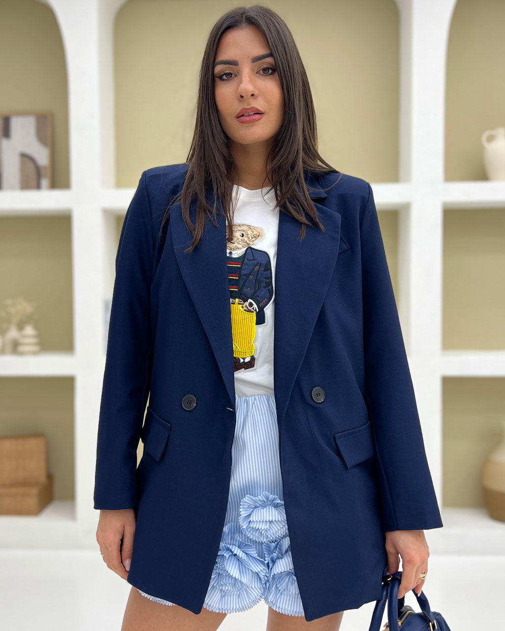 Blazer doppiopetto 4 bottoni Blu