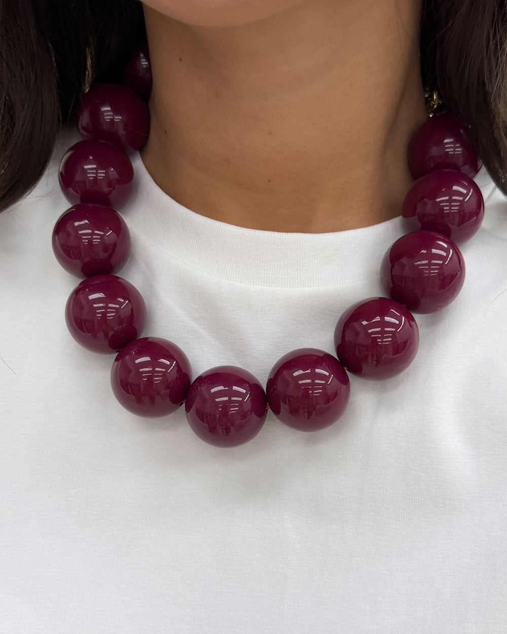 Collana sfere big Prugna