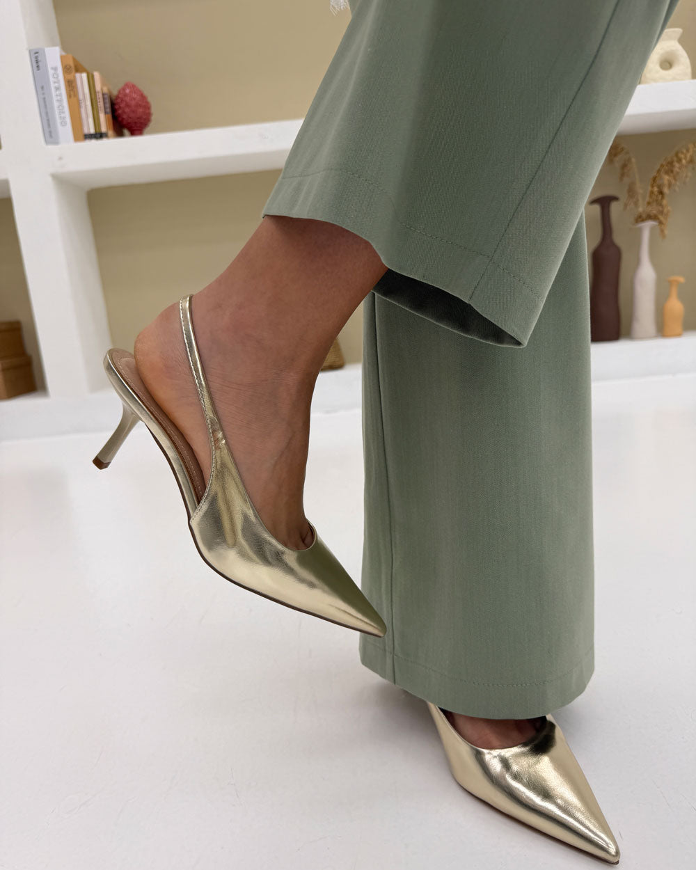 Slingback Corina basic Oro