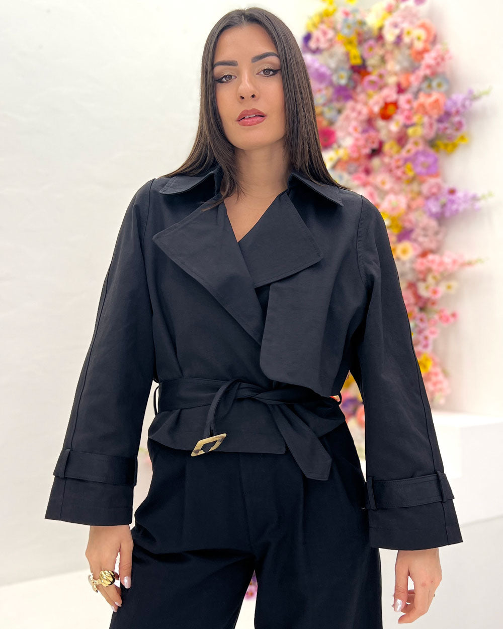 Trench corto 9367 Nero