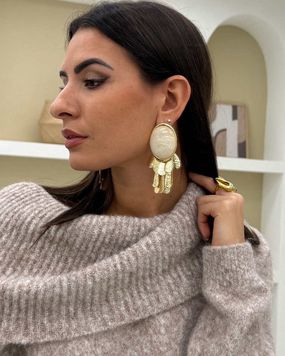 Orecchini Cairo Panna