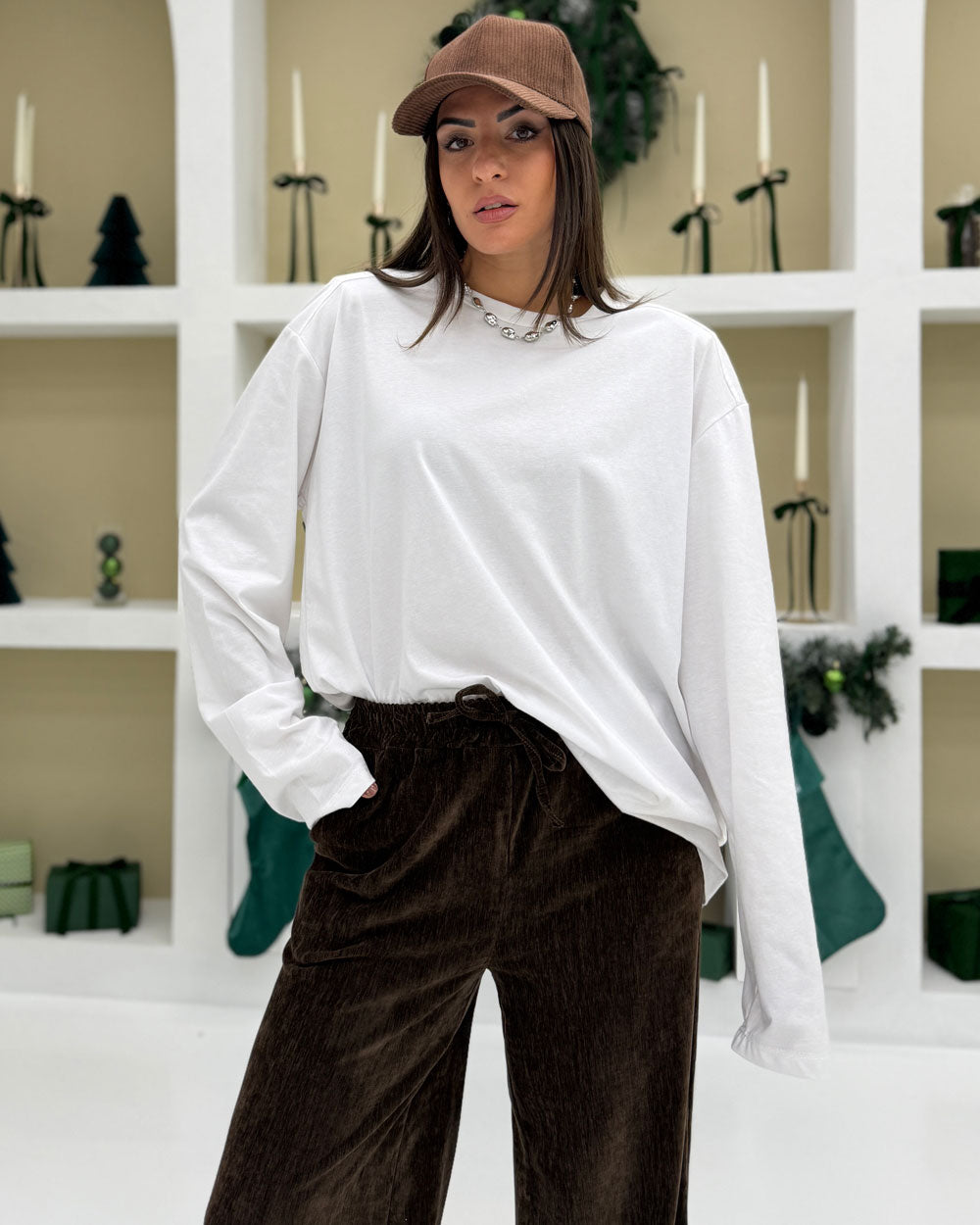 Maglia basic JUST WEST Bianco