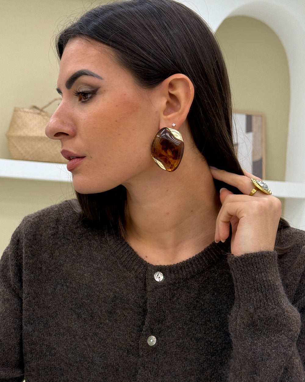 Orecchini Rosy Ambrato