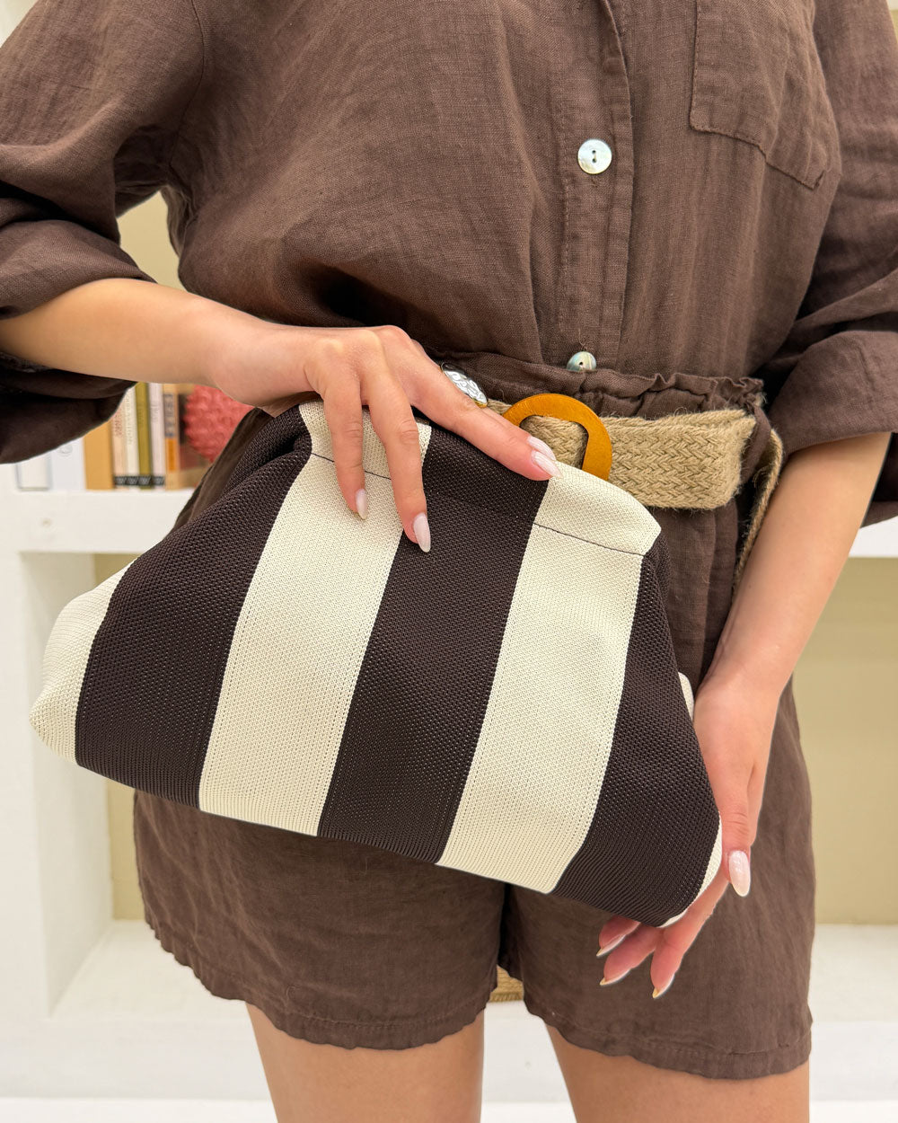 Pochette Fasciata Marrone