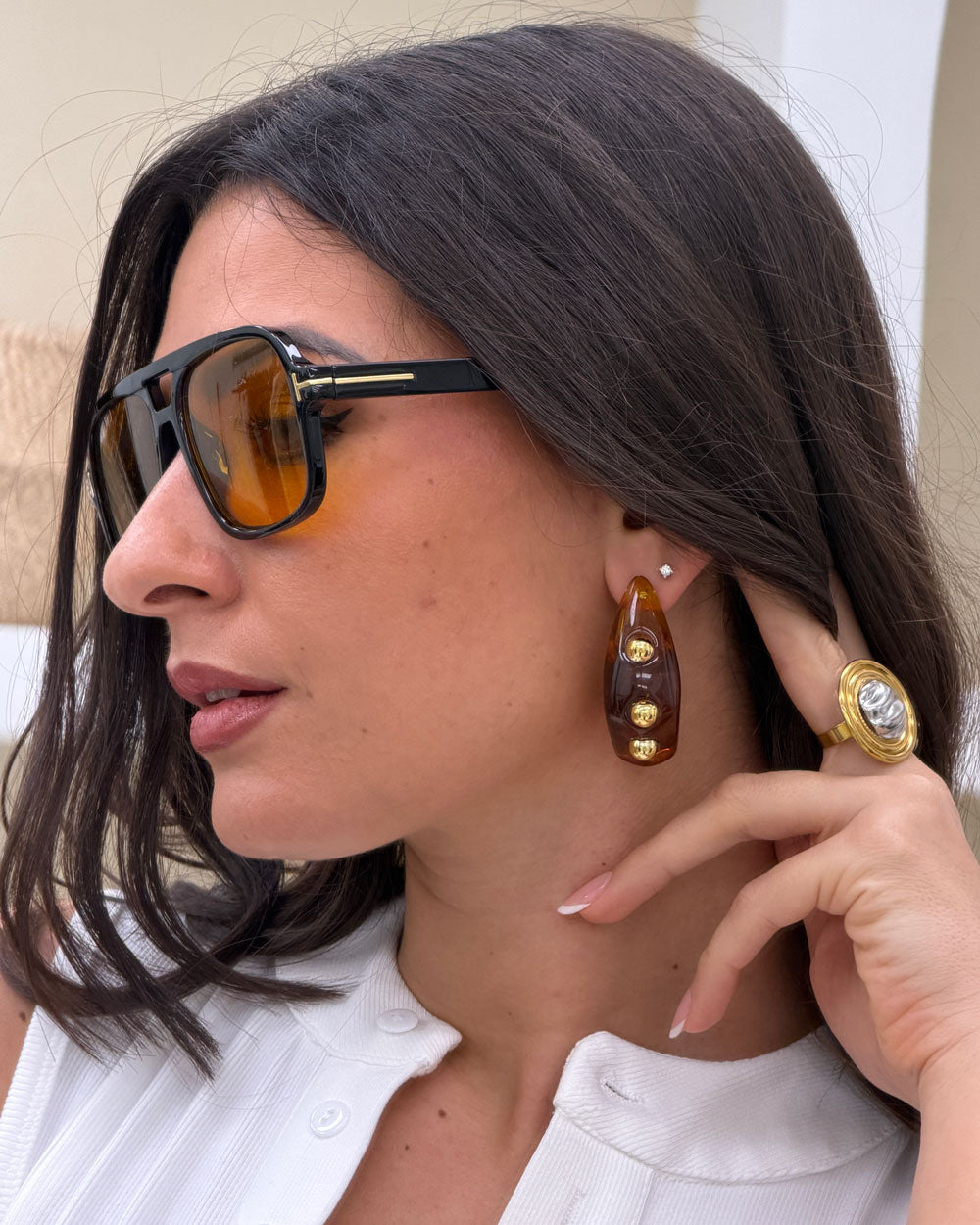 Orecchini Tania Ambrato