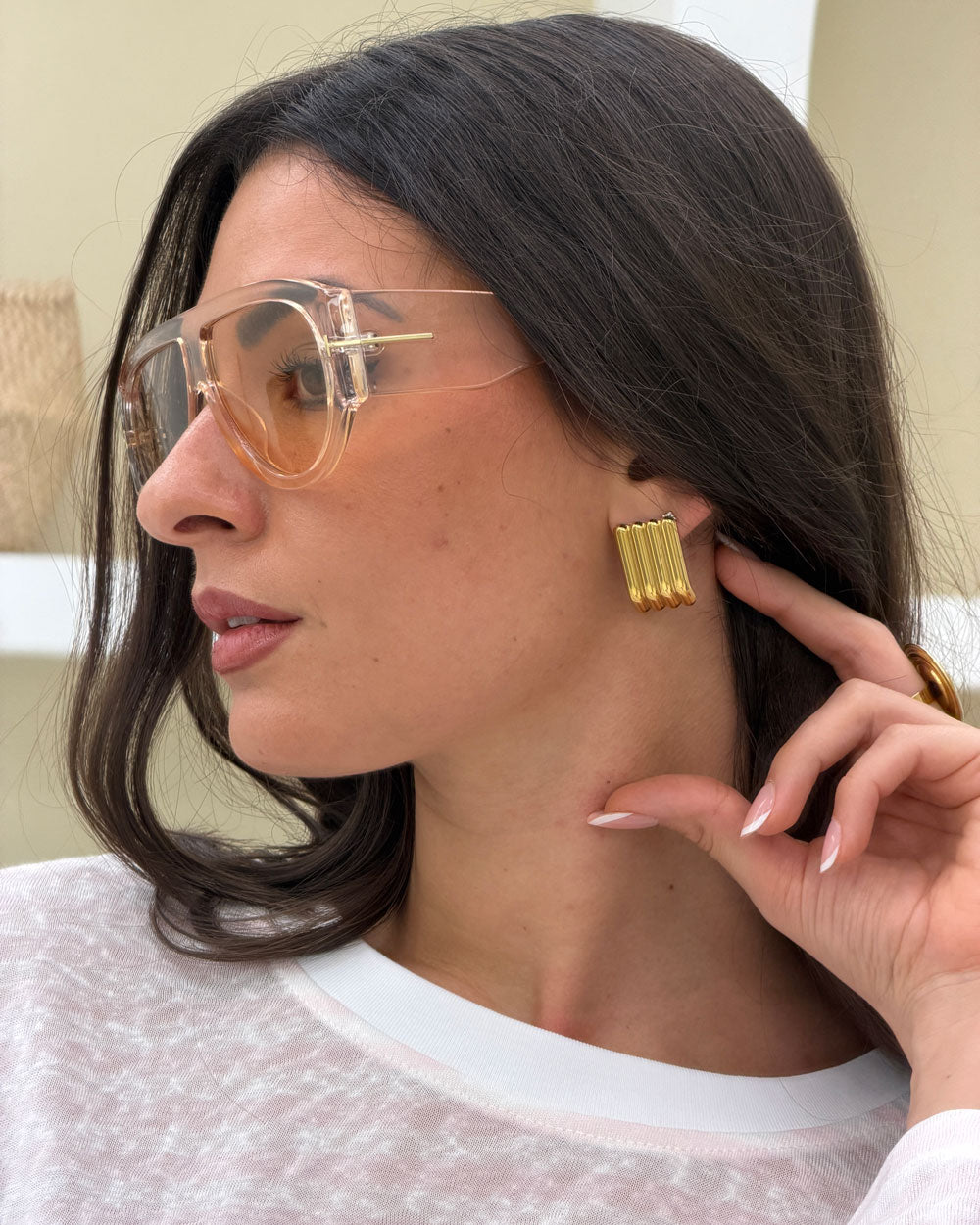 Orecchini Rigati Oro