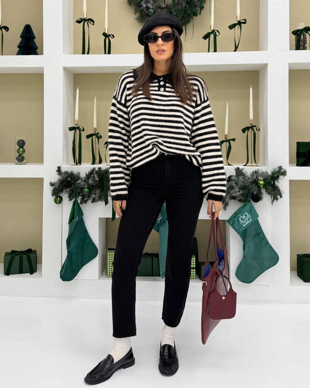 Borsa Midium Tote Bordeaux