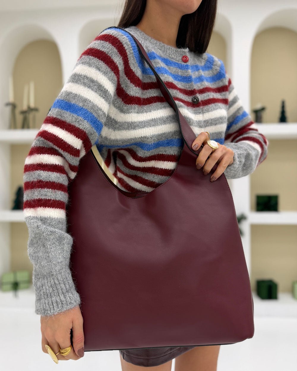 Borsa sacca Woman Bordeaux