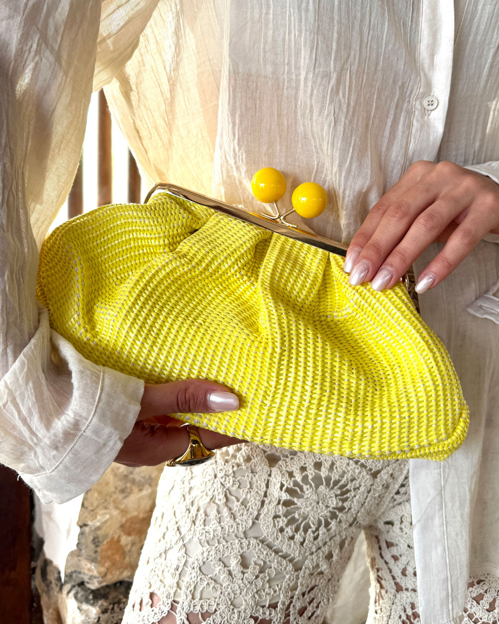Borsa Cherry Giallo