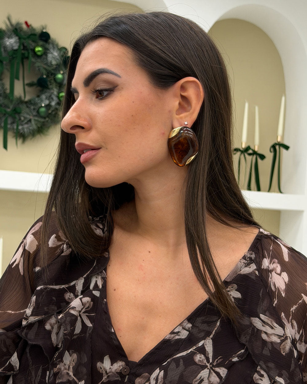 Orecchini Rosy Ambrato