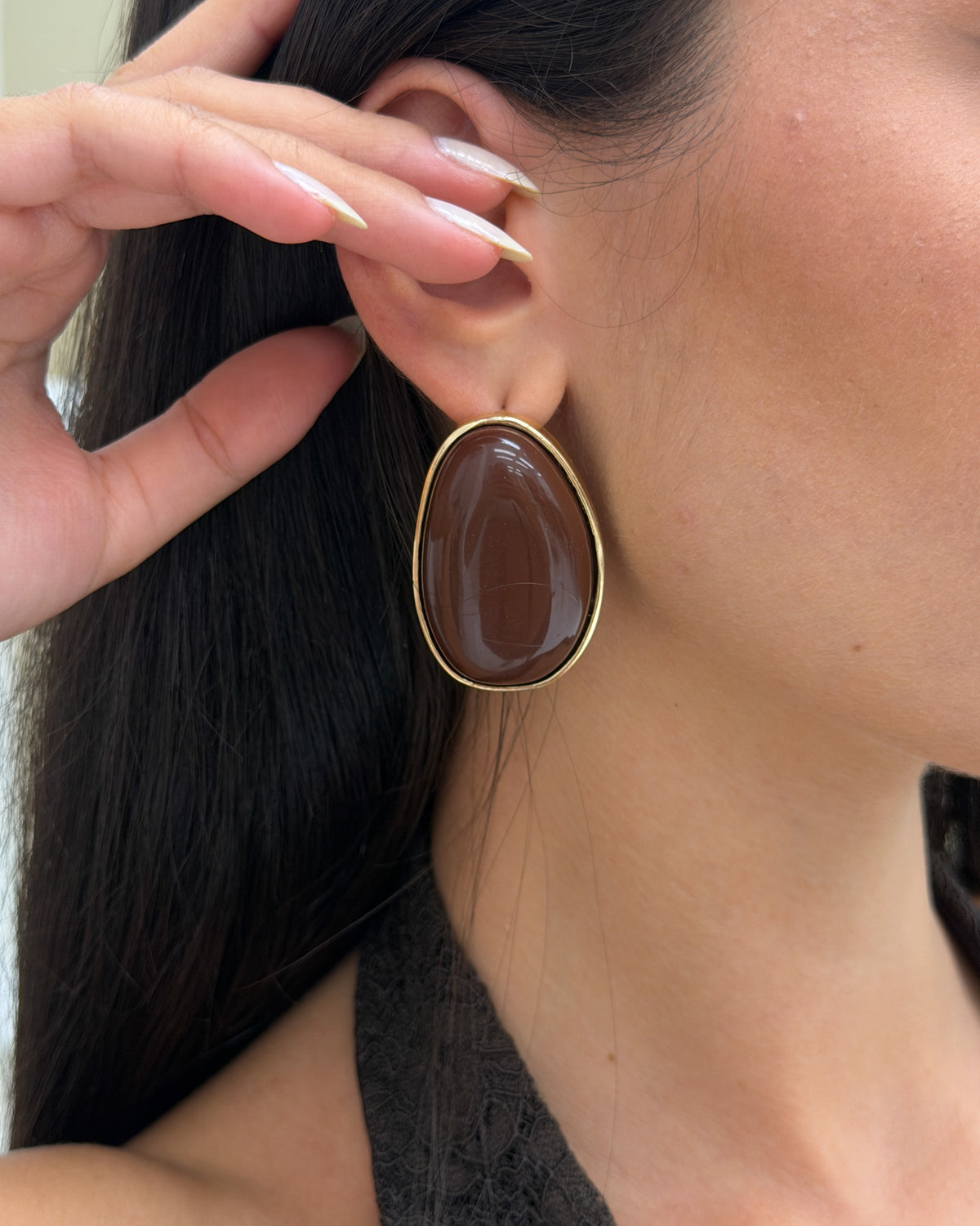 Orecchini Brigerton Marrone