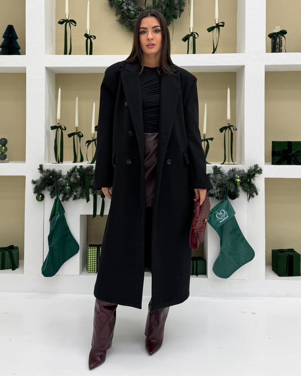 Cappotto cintura RETRO Nero