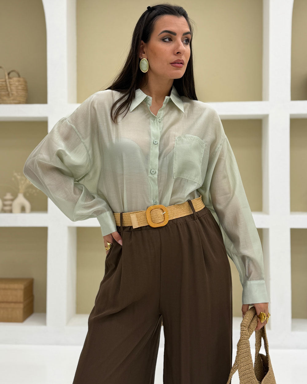 Camicia fresh summer Verde