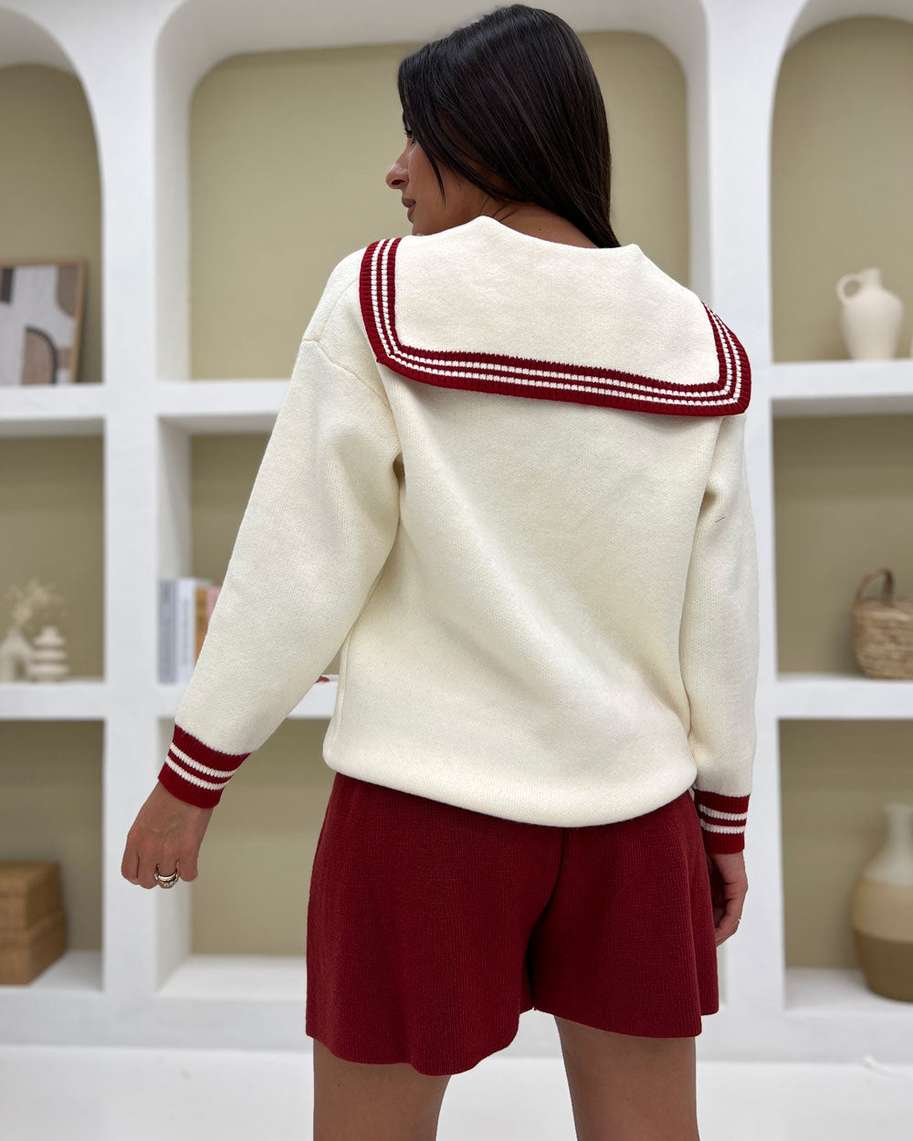 Pantaloncino in maglia Bordeaux