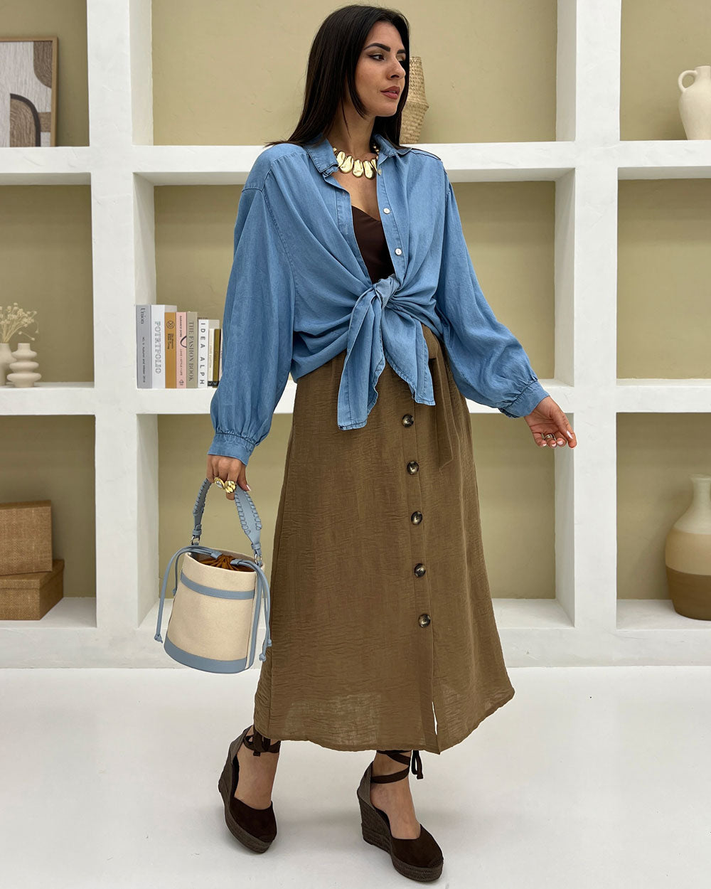 Camicia Marea denim Celeste