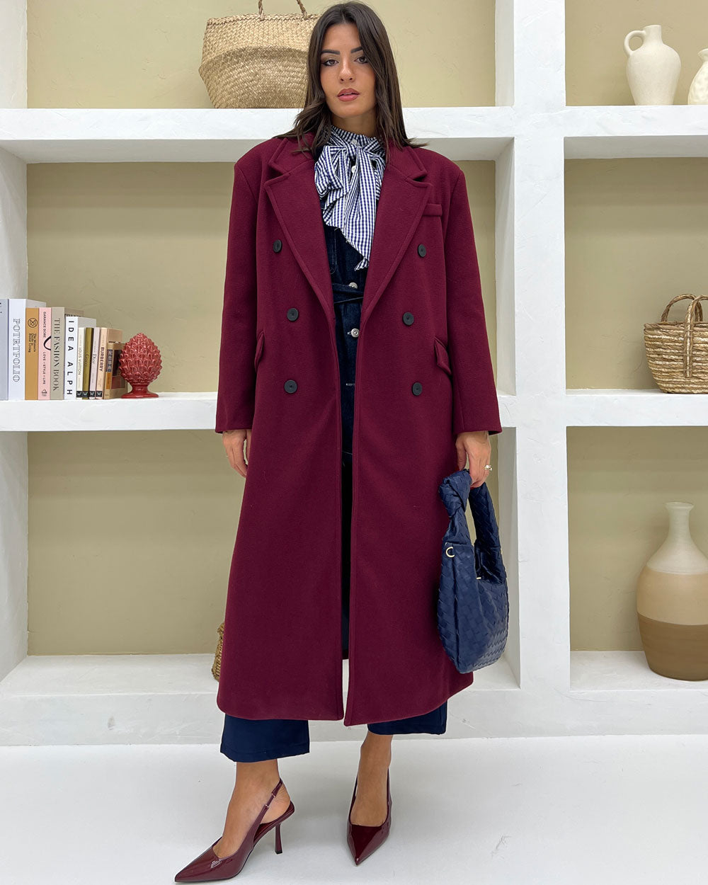 Cappotto midi VTCPP Prugna