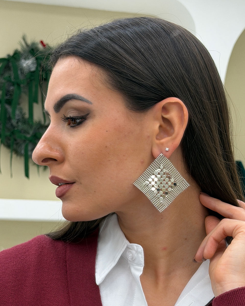 Orecchini Net Argento