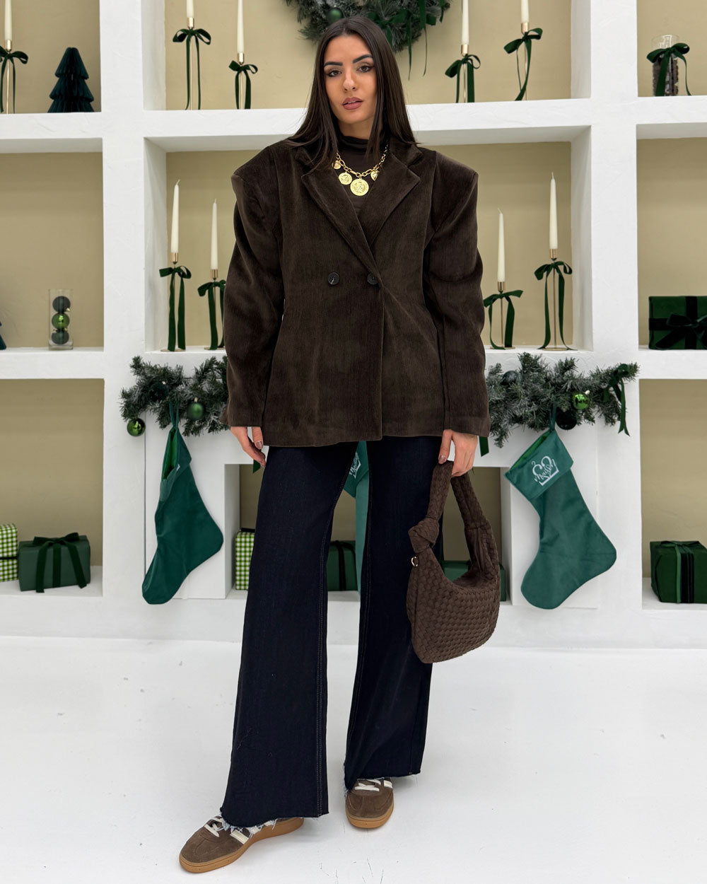 Borsa Bottega Suede Marrone