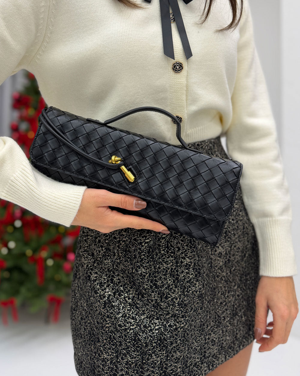 Borsa rettangolo Clelia Nero