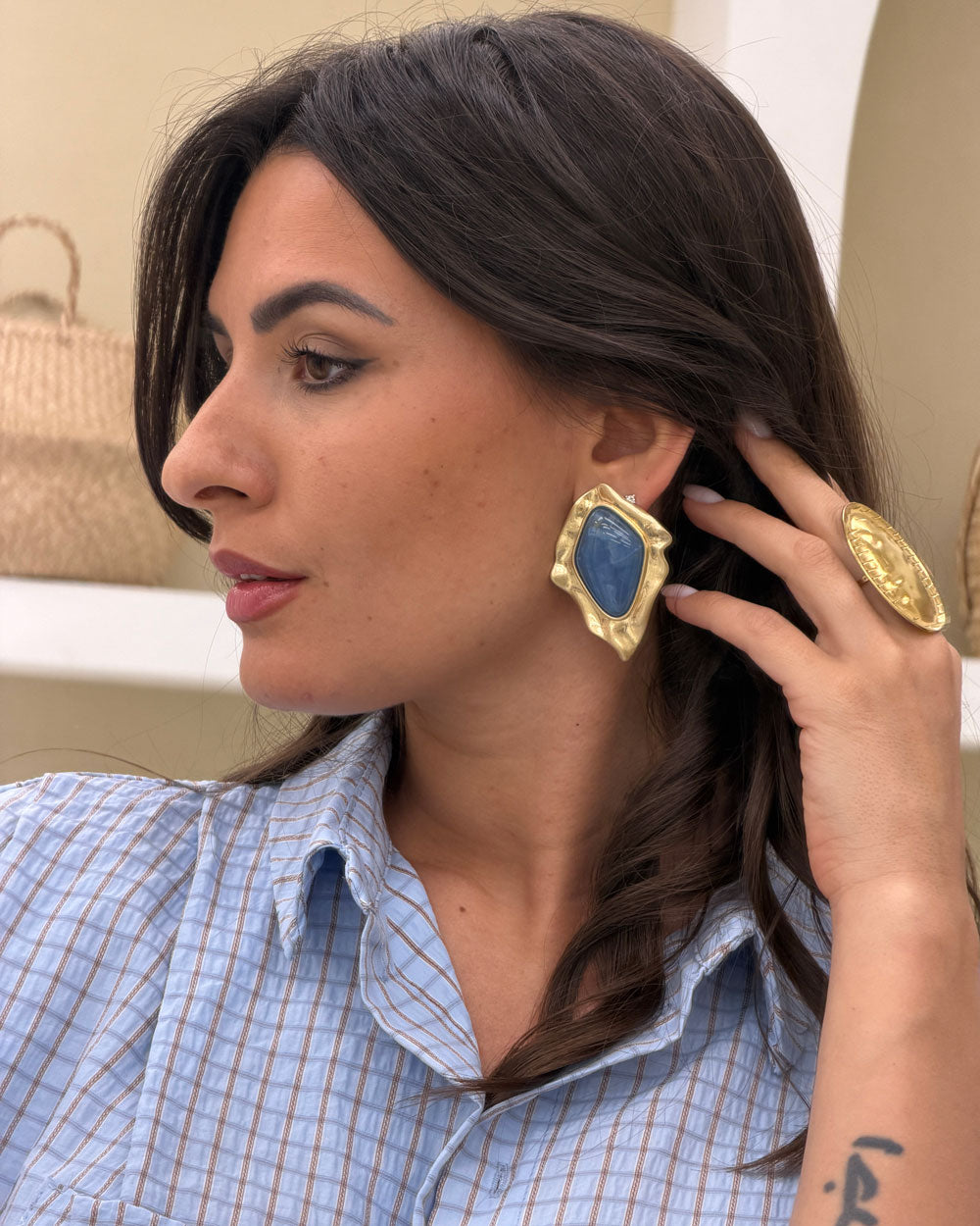 Orecchini Rombo Blu