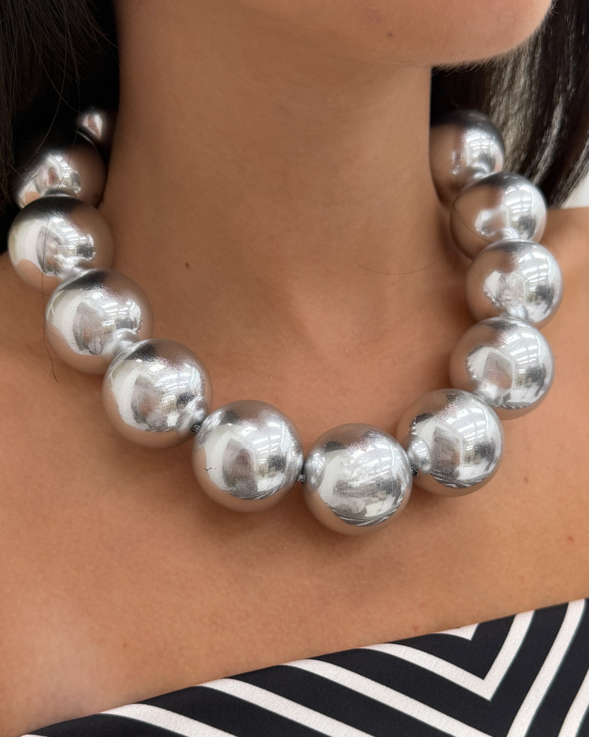 Collana sfere big Argento