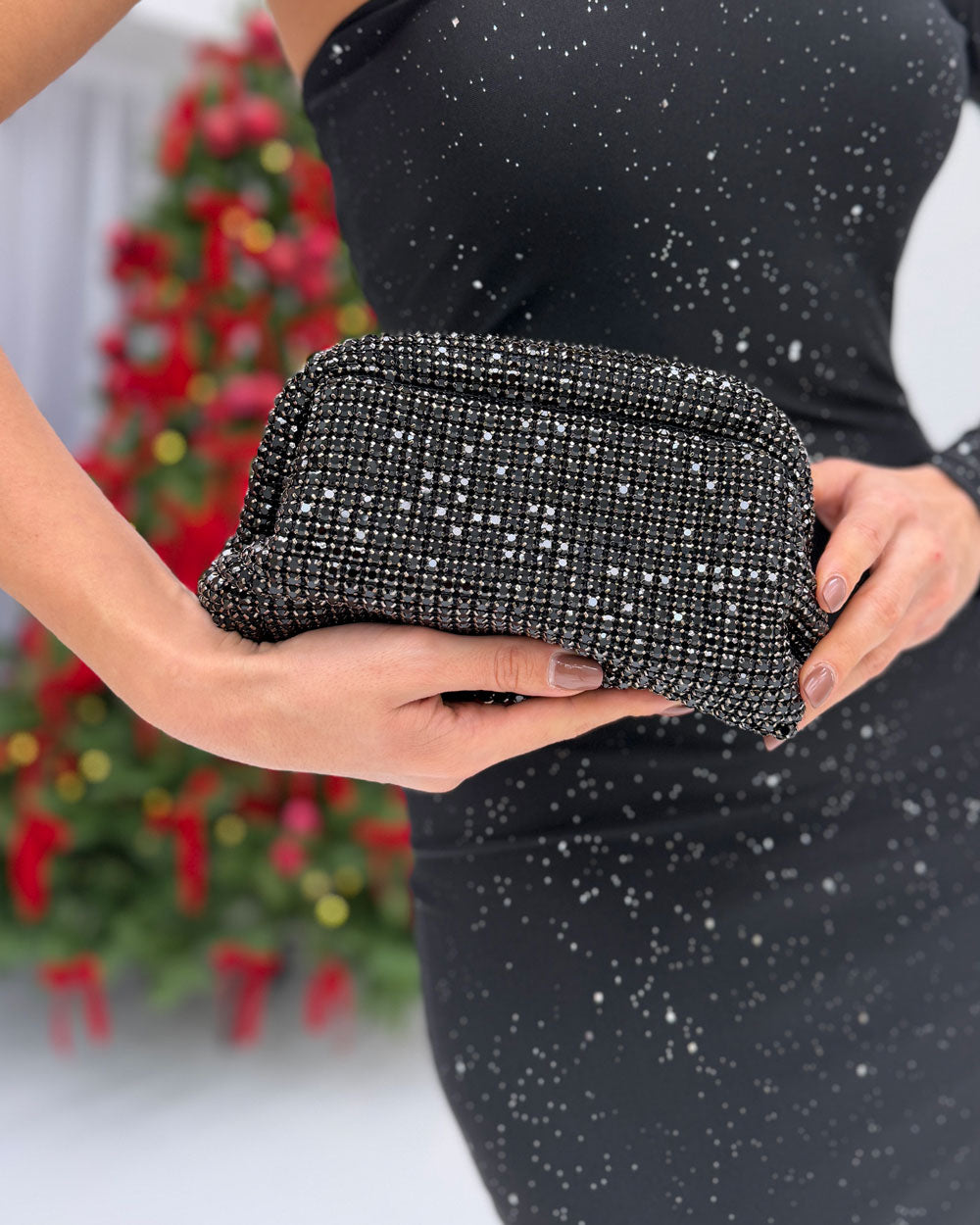 Borsa Party Strass Nero