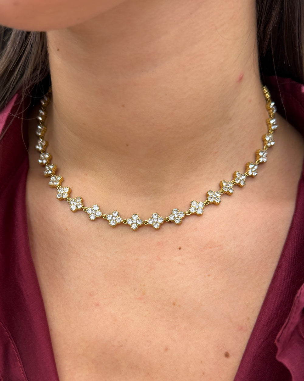 Collana Ventura Strass Oro