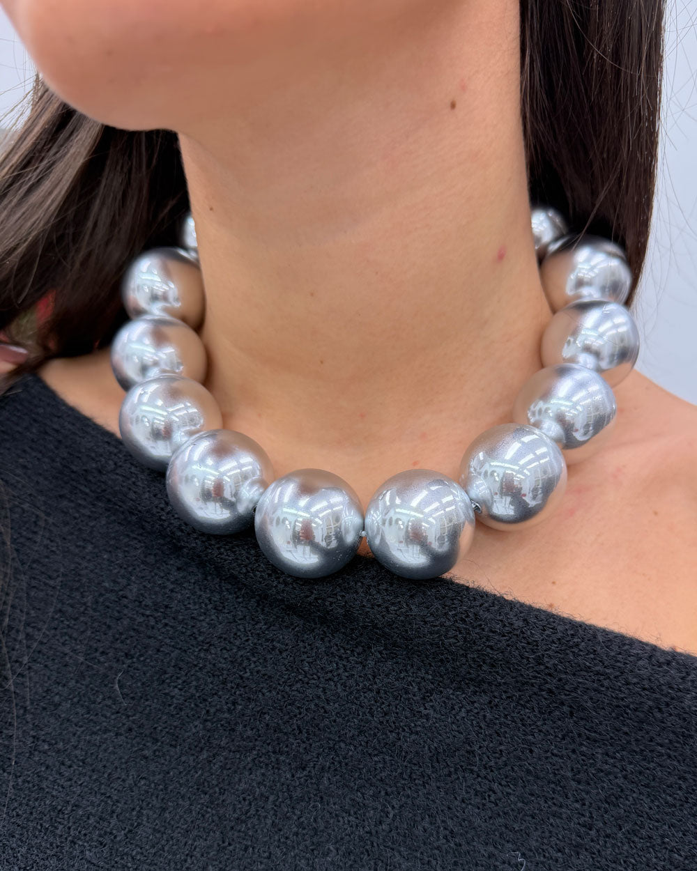 Collana sfere big Argento