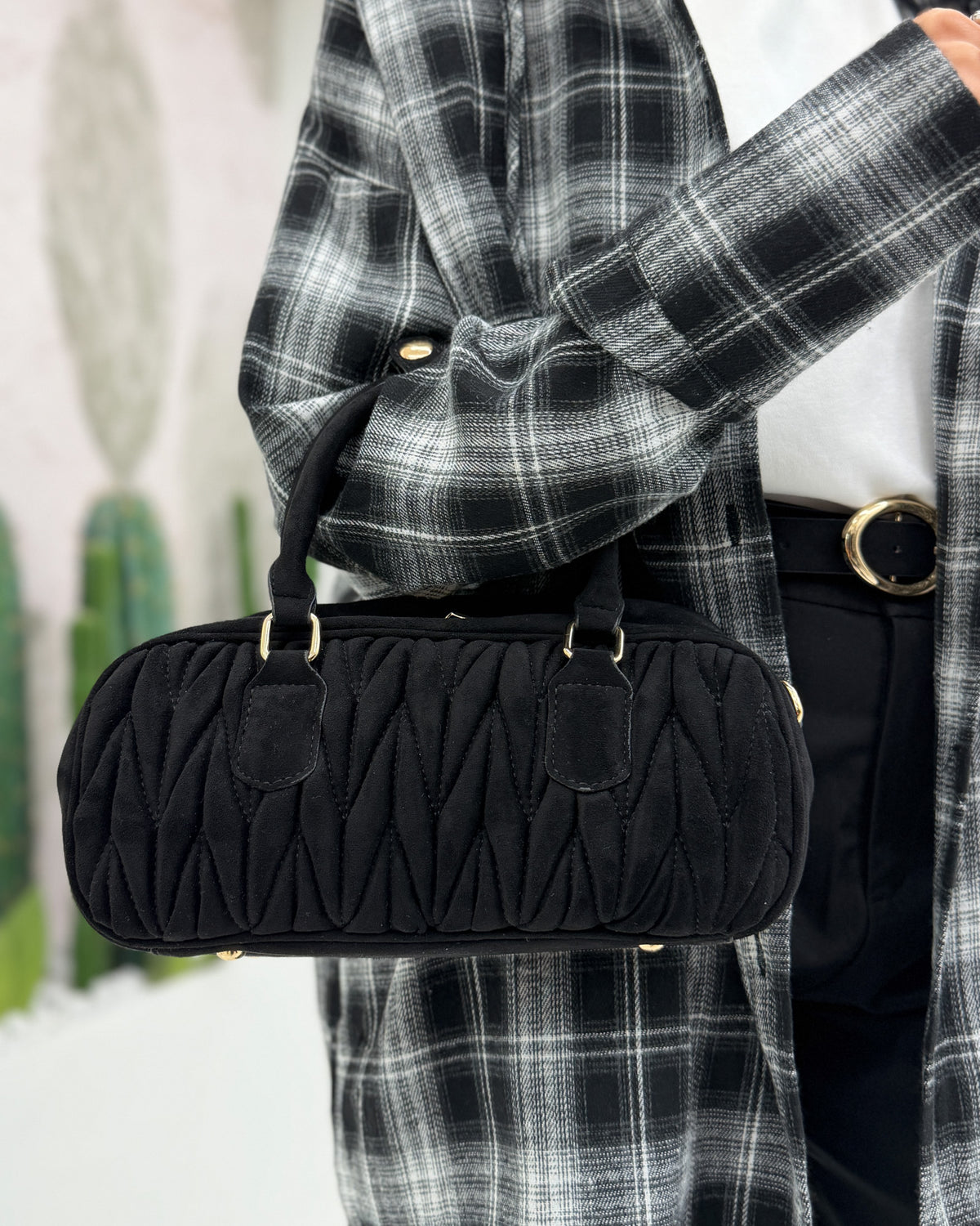 Borsa Arcadie Camoscio Nero