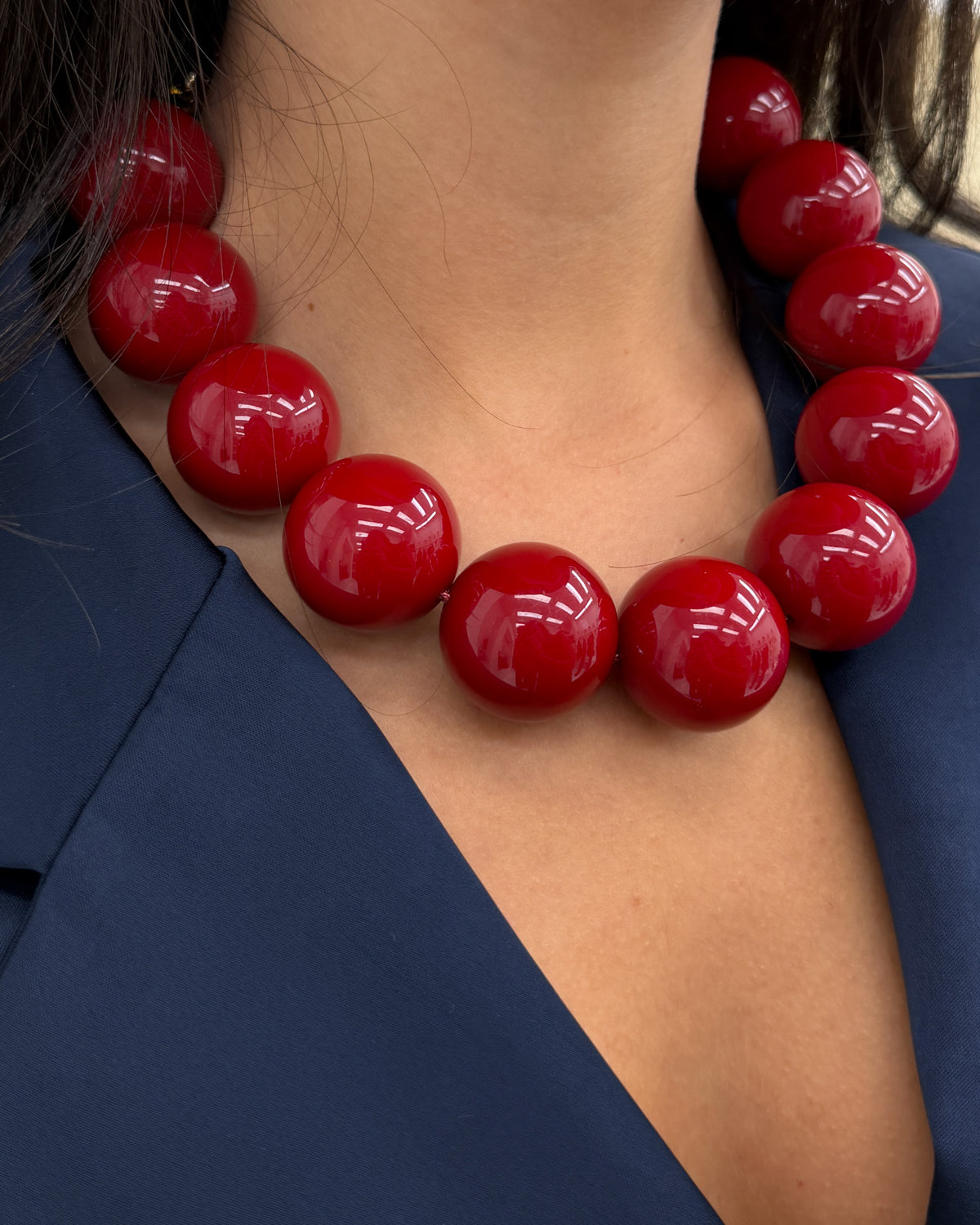 Collana sfere big Bordeaux
