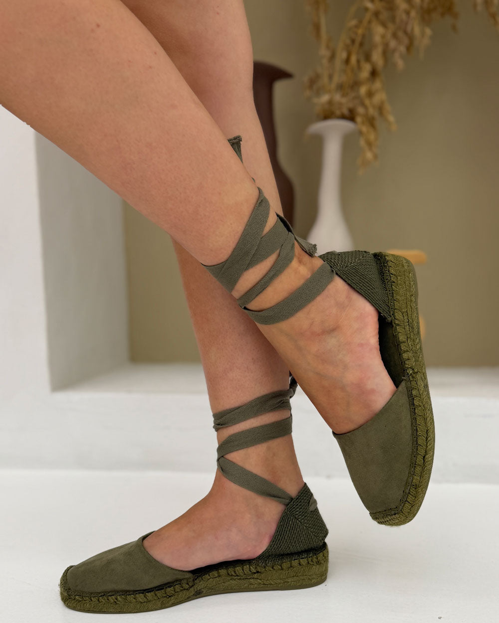 Espadrillas Bassa Suede Verde