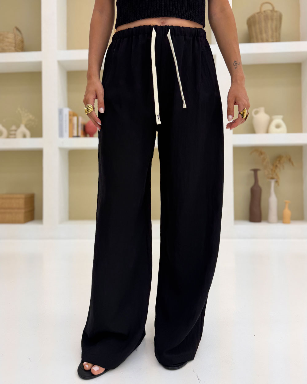 Pantalone morbido 5986-1 Nero