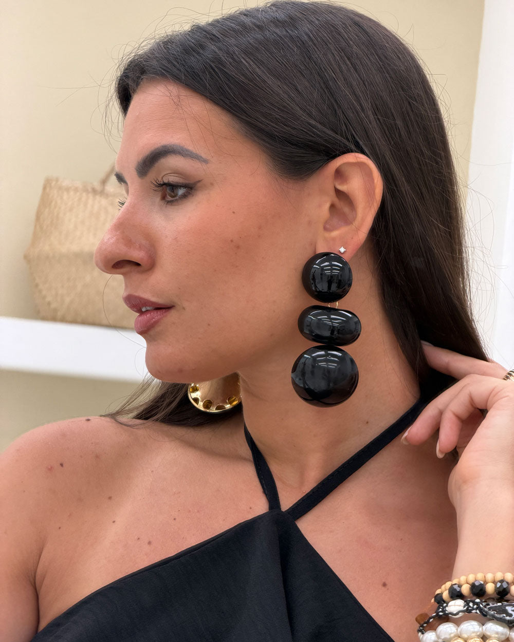 Orecchini maxi bomb Nero